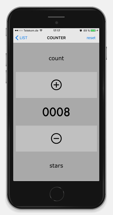 minimalistic counter user interface